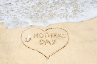 Mothers day background on the beach